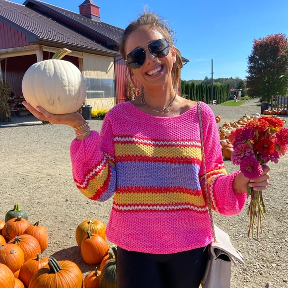 Colored Sweater. Worn once - Picture 2 of 2